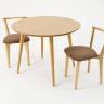 Стол Монте К 100 натур со стульями Франк натур велюр коричневый Стол Монте К 100 натур со стульями Франк натур велюр коричневый