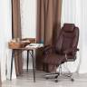 Кресло Trust (max) кож/зам, коричневый/коричневый стеганный/коричневый, 36-36/36-36/6/36-36/06 коричневый/коричневый стеганный/коричневый кож/зам
