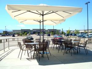 Зонт профессиональный телескопический 3х4 м Leonardo Telescopic антрацит, слоновая кость 3000х4000 мм