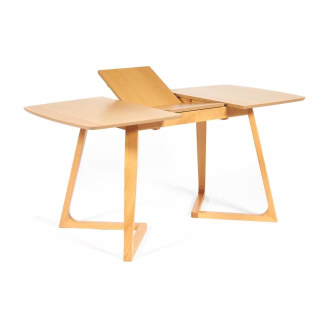 Стол раскладной VAKU (Ваку) основание бук, столешница мдф, 80x120+40x75см, Натуральный