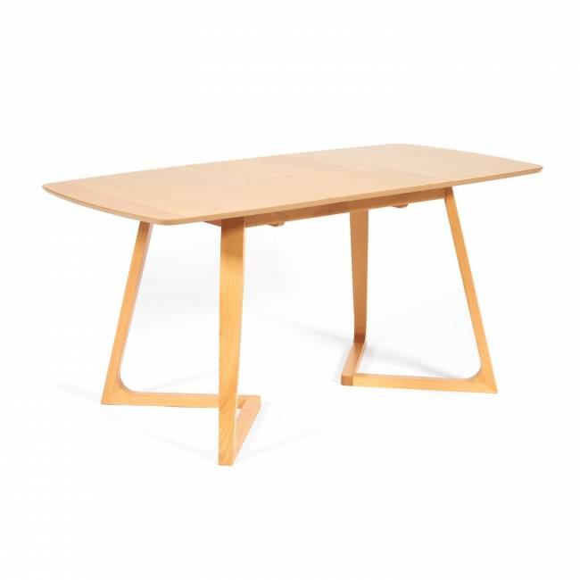 Стол раскладной VAKU (Ваку) основание бук, столешница мдф, 80x120+40x75см, Натуральный