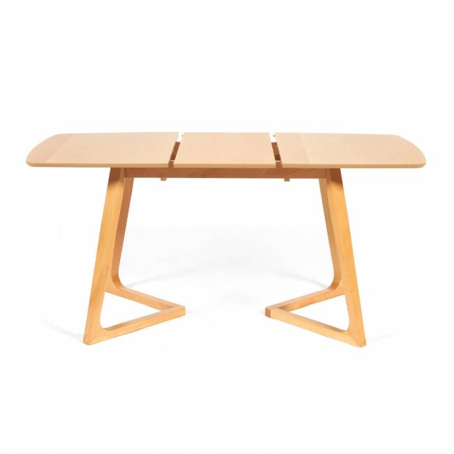 Стол раскладной VAKU (Ваку) основание бук, столешница мдф, 80x120+40x75см, Натуральный