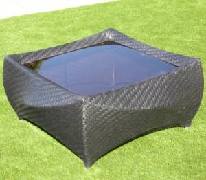 Столик кофейный "Скайлайн", из искусственного ротанга, черный