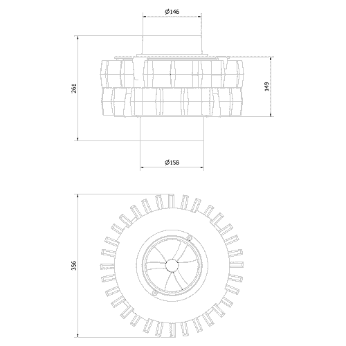 Комплект чугунных теплоаккумулирующих дисков d-150мм (2 шт.)