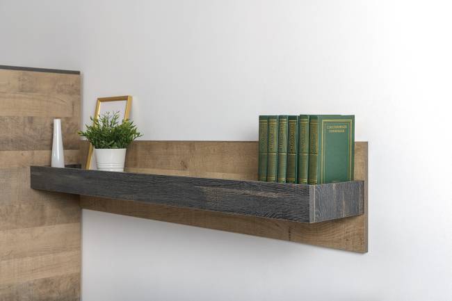 Стенка для гостиной с подсветкой Трувор № 23 цвет дуб гранж песочный/интра