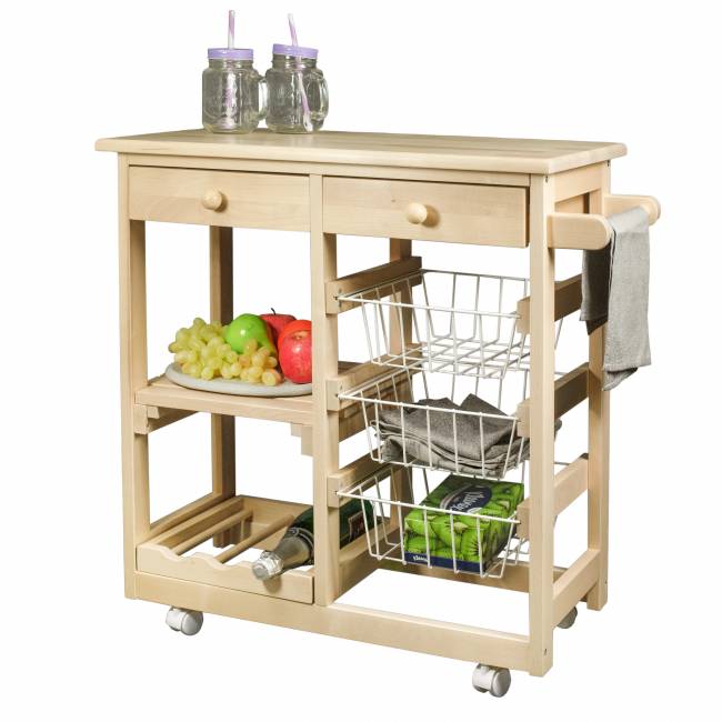 Тумба с баром и корзинами лак