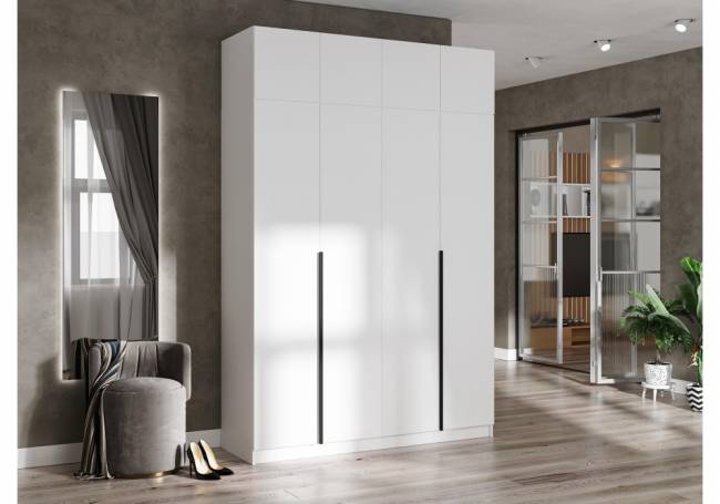 Широн 1600 белый / белый с антресолью