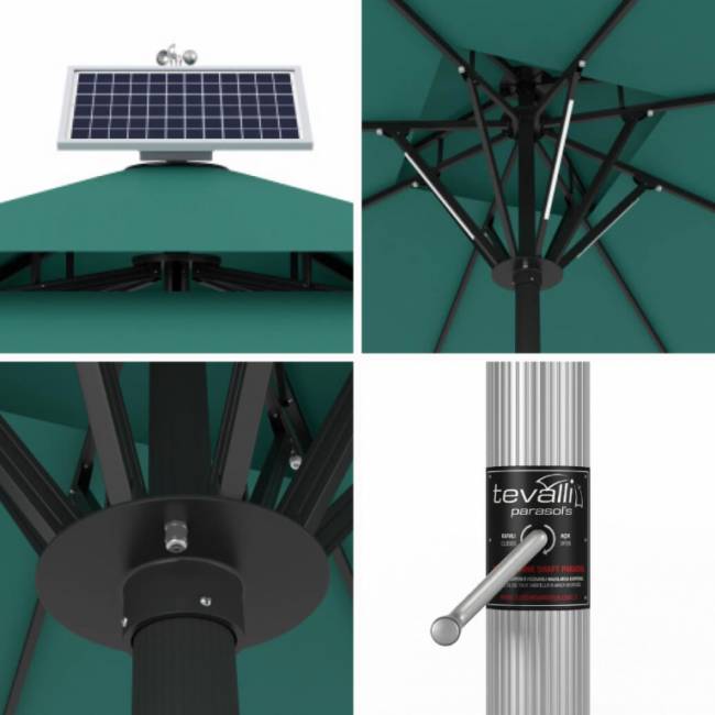 Зонт профессиональный 4х4 м Atlantic Solar антрацит, бежевый 4000х4000 мм Зонт профессиональный 4х4 м Atlantic Solar антрацит, бежевый 4000х4000 мм