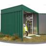 Хозблок SKOGGY секционный с односкатной крышей 3 х 2 м, зелёный мох