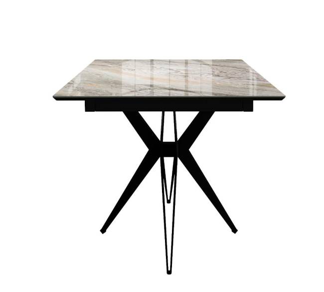 Стол DikLine DKS140 керамика Venetian Brown Light глянец, подстолье черное, опоры черные (2уп.) Стол DikLine DKS140 керамика Venetian Brown Light глянец, подстолье черное, опоры черные (2уп.)