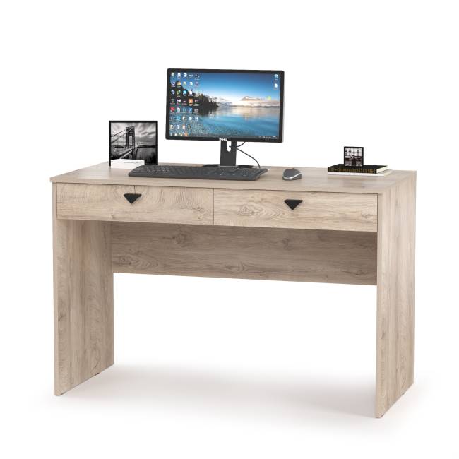 Столы с полками и большим стеллажом Бостон цвет дуб эндгрейн элегантный/фасады МДФ милк рикамо софт Столы с полками и большим стеллажом Бостон цвет дуб эндгрейн элегантный/фасады МДФ милк рикамо софт