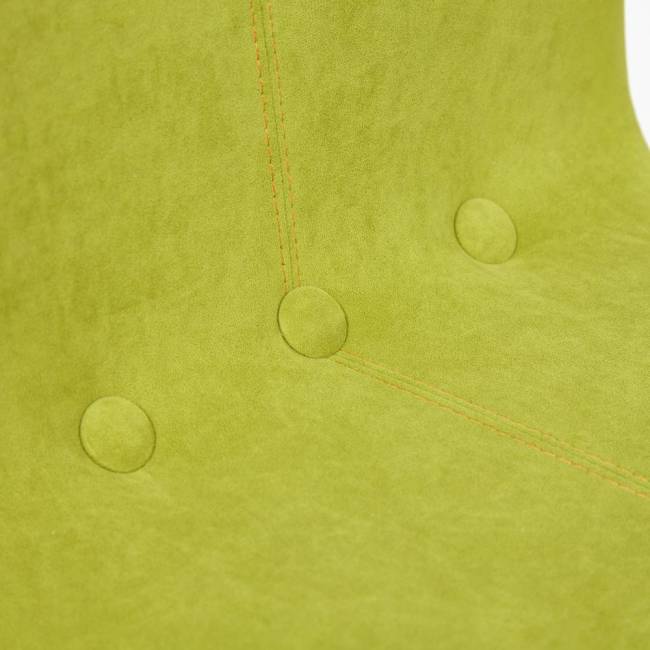 Кресло RIO флок/кож/зам , олива/металлик, 23/36