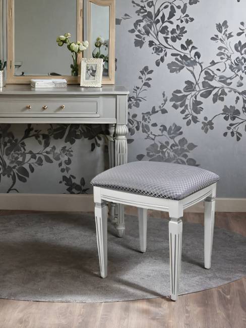 Банкетка Васко В 107Н белый/серебро, Атина серебро