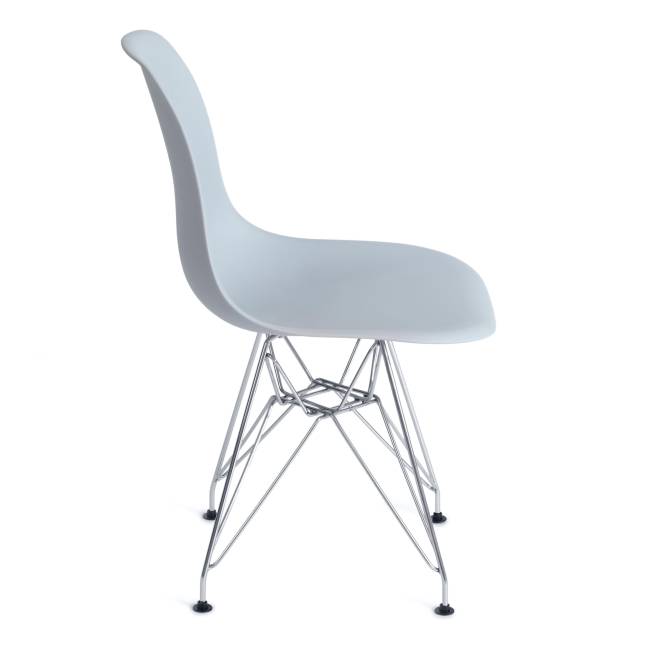 Стул CINDY IRON CHAIR (EAMES) (mod. 002) металл, пластик, 51x46x82,5, серый (Комплект из 4 шт.) серый металл, пластик