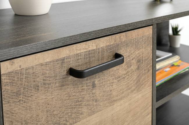 Стенка в гостиную лофт с подсветкой Трувор № 36 цвет дуб гранж песочный/интра Стенка в гостиную лофт с подсветкой Трувор № 36 цвет дуб гранж песочный/интра