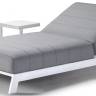 Шезлонг-лежак металлический Bite белый, светло-серый 2030х900х600 мм