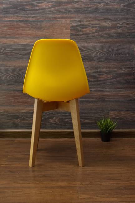 Стол Монте К 100 натур со стульями Сашш натур жёлтый