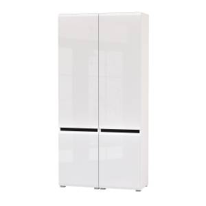 Два пенала с дверками Сидней 13.200 цвет белый/чёрный/МДФ белый глянец Два пенала с дверками Сидней 13.200 цвет белый/чёрный/МДФ белый глянец