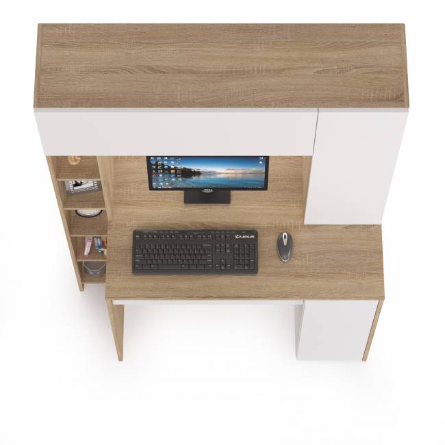 Стол компьютерный Комфорт 12.71 цвет дуб сонома/белый Стол компьютерный Комфорт 12.71 цвет дуб сонома/белый
