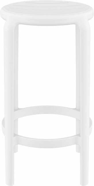 Табурет пластиковый полубарный Tom Bar 65 белый 360х360х650 мм