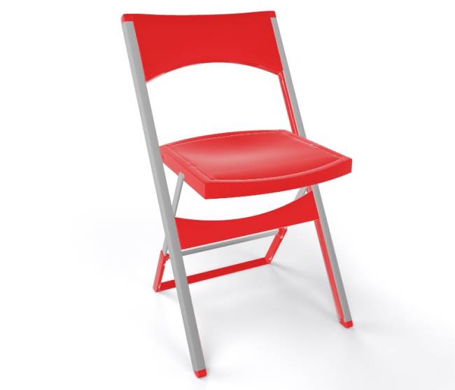 Стул пластиковый складной Compact красный 435х470х775 мм Стул пластиковый складной Compact красный 435х470х775 мм