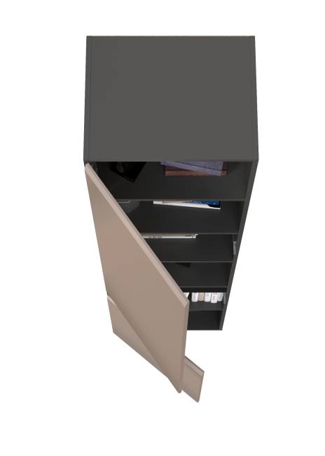 Шкаф Сидней 13.200 цвет антрацит/МДФ веллюто капучино Шкаф Сидней 13.200 цвет антрацит/МДФ веллюто капучино
