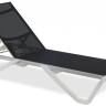 Шезлонг-лежак металлический Wave белый, антрацит 1910х715х300 мм Шезлонг-лежак металлический Wave белый, антрацит 1910х715х300 мм