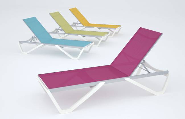 Шезлонг-лежак металлический Wave белый, антрацит 1910х715х300 мм Шезлонг-лежак металлический Wave белый, антрацит 1910х715х300 мм