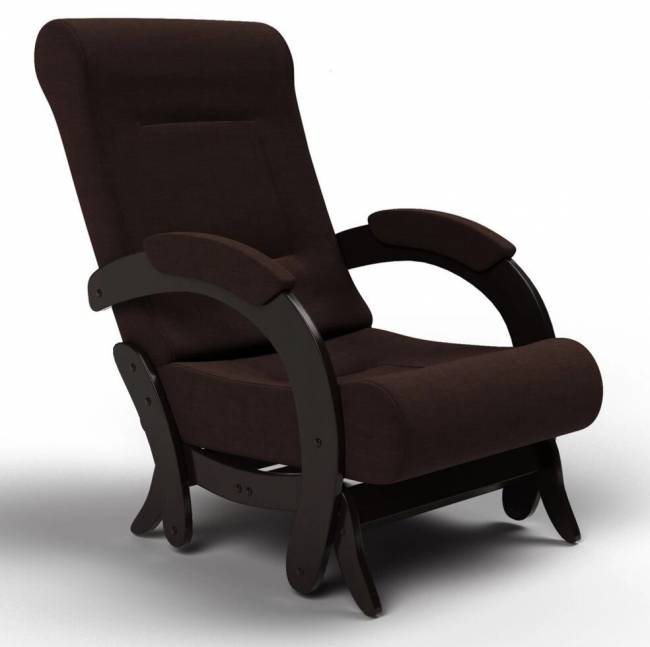 Кресло маятниковое «Амелия», ткань, шоколад
