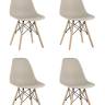 Стул Eames Style DSW бежевый x4 (разборный каркас)