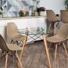 Стул Eames Style DSW бежевый x4 (разборный каркас)