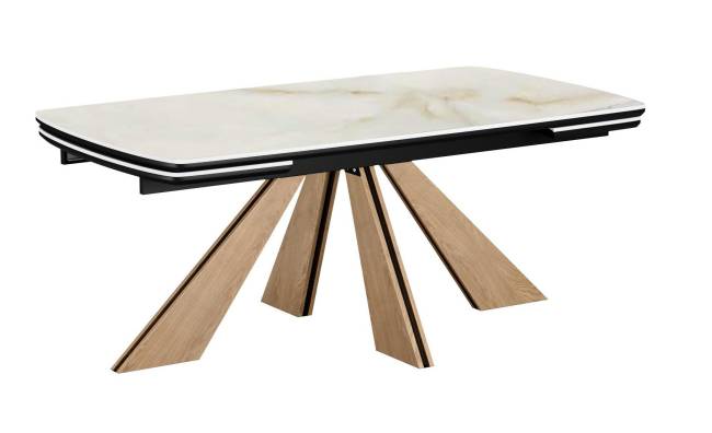 Стол DikLine DKP180 Керамика Ostra Bianco (мрамор глянец белый)/подстолье черное/опоры галифакс (2 уп.) Стол DikLine DKP180 Керамика Ostra Bianco (мрамор глянец белый)/подстолье черное/опоры галифакс (2 уп.)