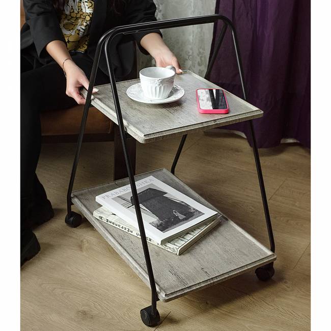 Стол сервировочный Милн черный/серый шпат Стол сервировочный Милн черный/серый шпат