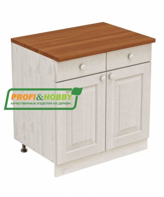 Тумба 2 двери, 2 ящика 800 х 560 х 720 сосна, без покраски