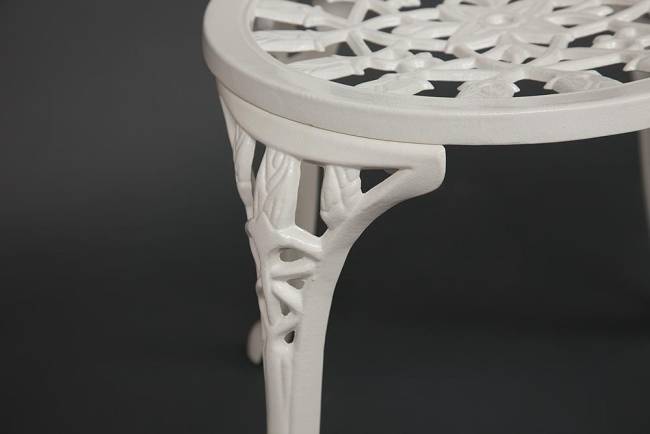 Комплект Secret De Maison Waltz of flowers (стол +2 стула) алюминиевый сплав, D60/H67, 52Х40Х89см, butter white butter white алюминиевый сплав