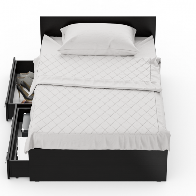 Кровать с ящиками Стандарт 1200 цвет венге Кровать с ящиками Стандарт 1200 цвет венге