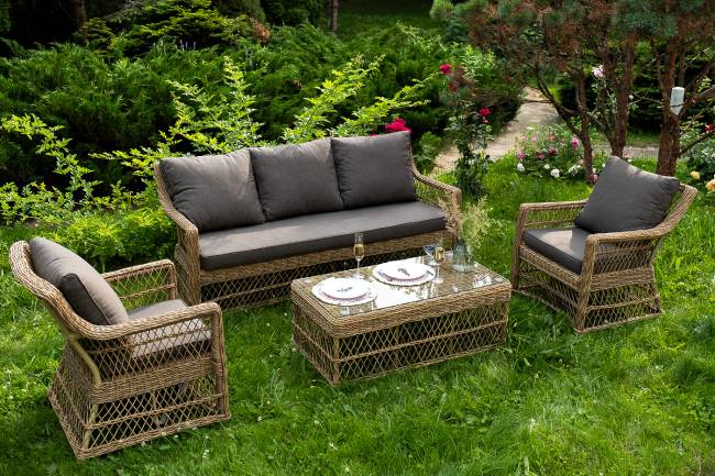 "Гранд Латте" лаунж-зона из искусственного ротанга, цвет соломенный "Гранд Латте" лаунж-зона из искусственного ротанга, цвет соломенный