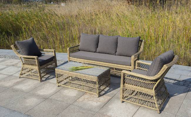 "Гранд Латте" лаунж-зона из искусственного ротанга, цвет соломенный "Гранд Латте" лаунж-зона из искусственного ротанга, цвет соломенный