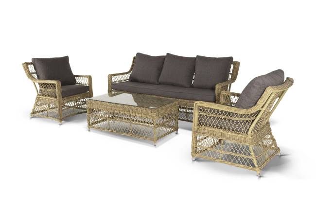 "Гранд Латте" лаунж-зона из искусственного ротанга, цвет соломенный "Гранд Латте" лаунж-зона из искусственного ротанга, цвет соломенный