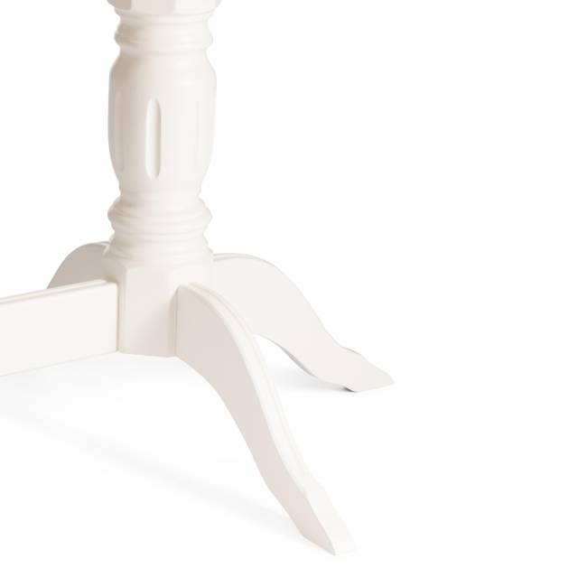 Стол COPPOLA бук, мдф, 140+40x80x77см, Ivory white Ivory white бук, мдф