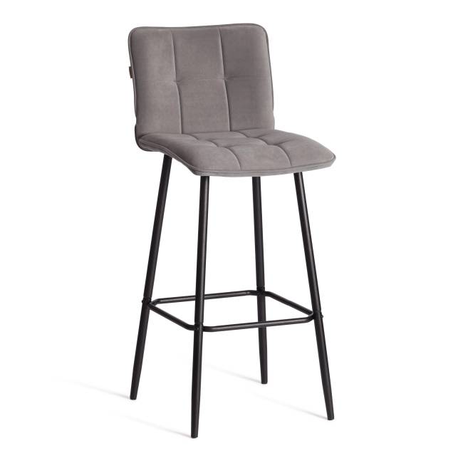 Барный стул  Bari/Бари велюр, серый, 29, 45х56х110 см серый велюр