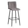Барный стул  Bari/Бари велюр, серый, 29, 45х56х110 см серый велюр