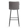 Барный стул  Bari/Бари велюр, серый, 29, 45х56х110 см серый велюр