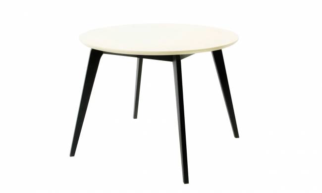 Стол Arki К 100 чёрный/слоновая кость