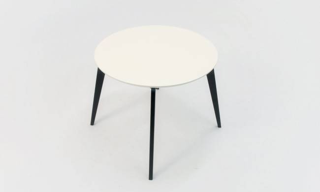 Стол Arki К 100 чёрный/слоновая кость