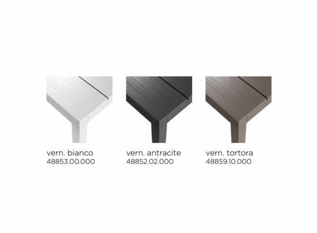 Стол металлический раздвижной Rio Alu 210 Extensibile антрацит 2100-2800х1000х760 мм