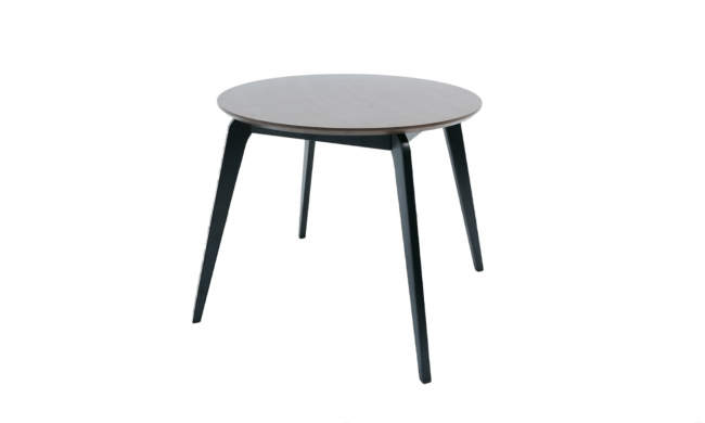 Стол Arki К 90 чёрный/орех