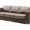 "Боно" диван из искусственного ротанга трехместный, цвет коричневый