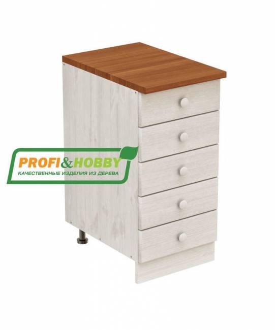 Тумба 5 ящиков 400 х 560 х 720 сосна, без покраски