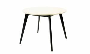 Стол Arki К 90 чёрный/слоновая кость